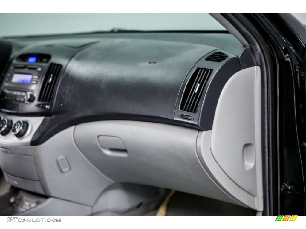 2008 Elantra GLS Sedan - Black Pearl / Gray photo #25