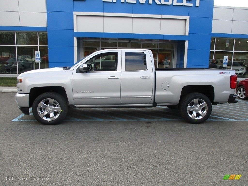 2017 Silverado 1500 LTZ Double Cab 4x4 - Silver Ice Metallic / Jet Black photo #2