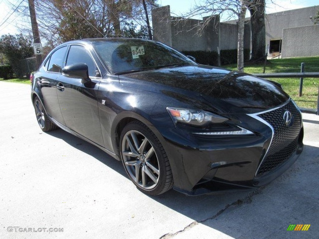 2014 IS 250 F Sport - Obsidian Black / Light Gray photo #2