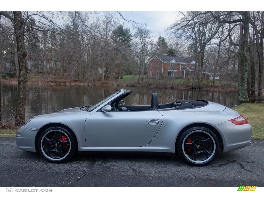 Arctic Silver Metallic 2006 Porsche 911 Carrera 4 Cabriolet Exterior Photo #118331624