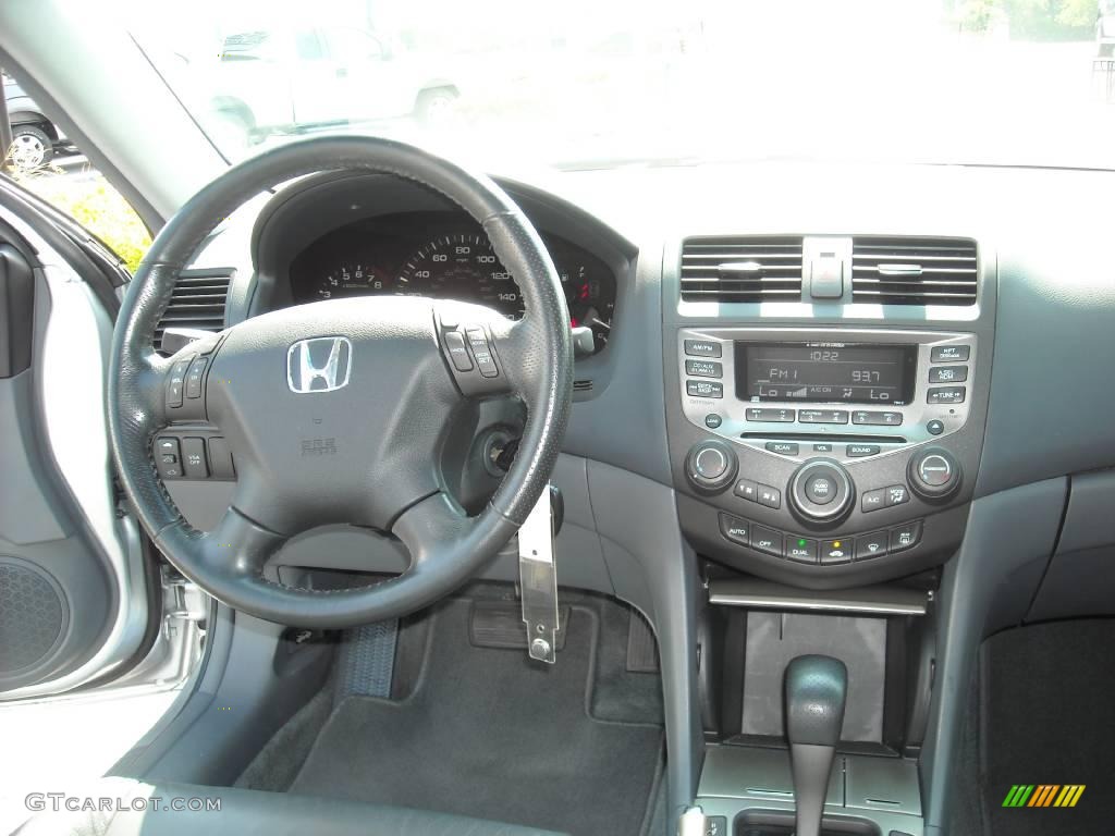 2007 Accord EX-L V6 Sedan - Alabaster Silver Metallic / Gray photo #8