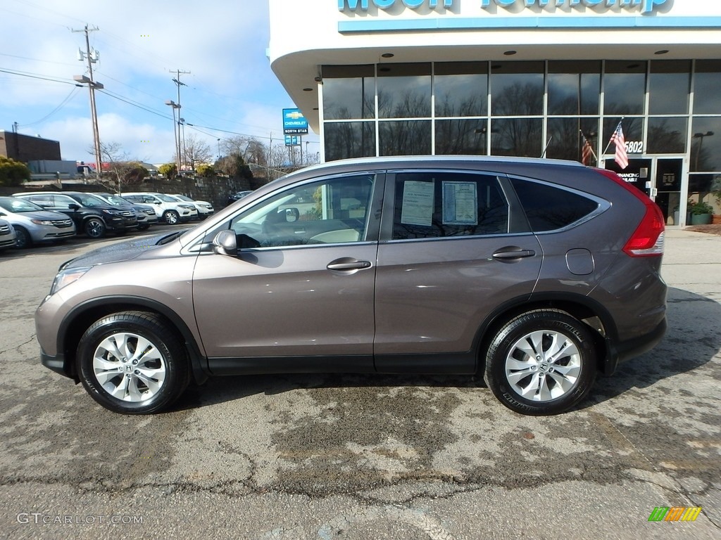 2013 CR-V EX-L AWD - Urban Titanium Metallic / Beige photo #2