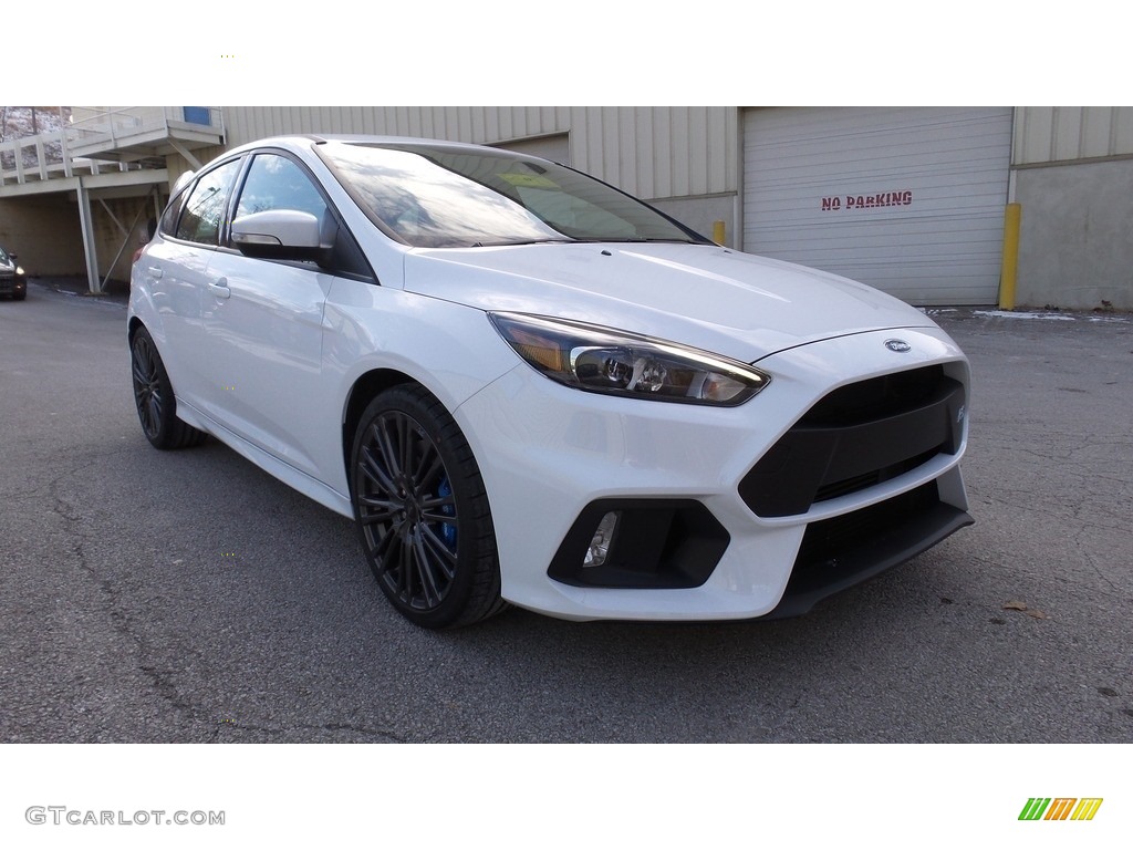 Frozen White 2017 Ford Focus RS Hatch Exterior Photo #118336379