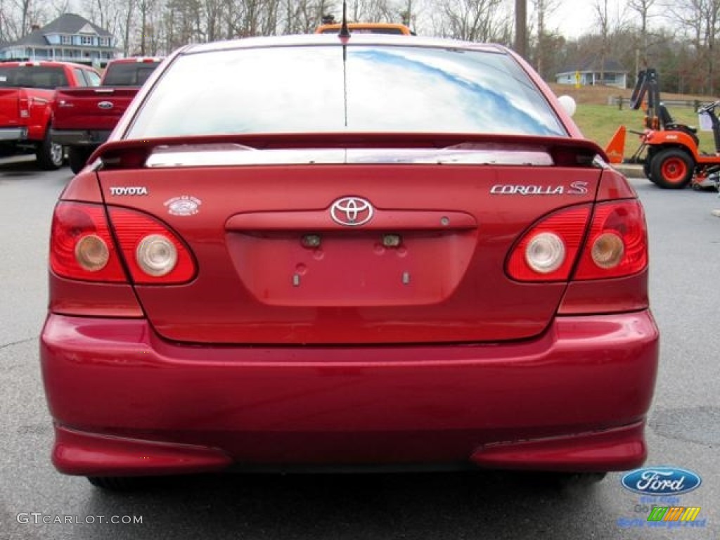2007 Corolla S - Impulse Red Pearl / Dark Charcoal photo #4