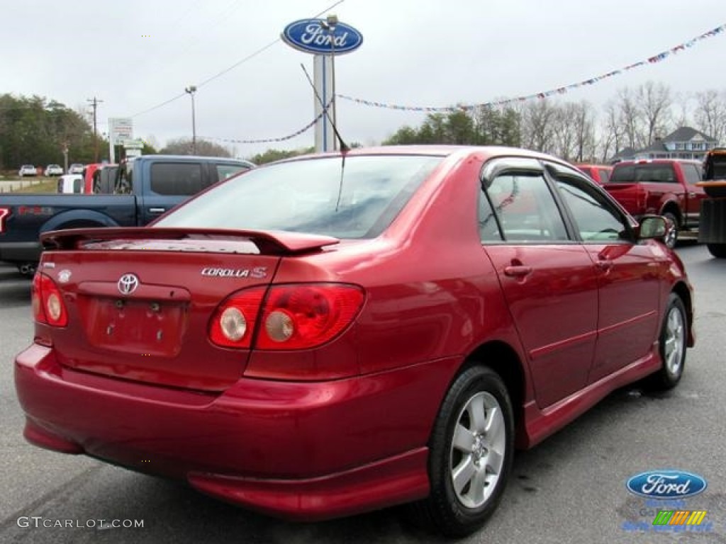 2007 Corolla S - Impulse Red Pearl / Dark Charcoal photo #5