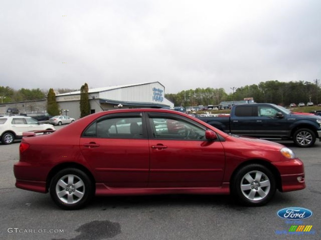 2007 Corolla S - Impulse Red Pearl / Dark Charcoal photo #6