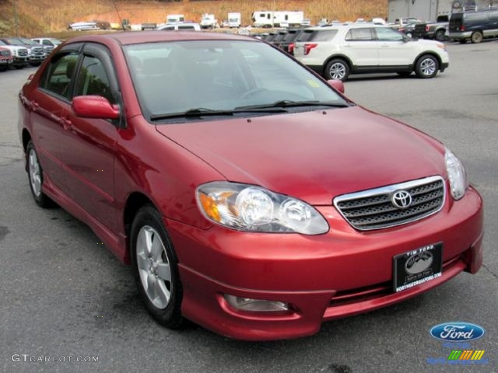 2007 Corolla S - Impulse Red Pearl / Dark Charcoal photo #7