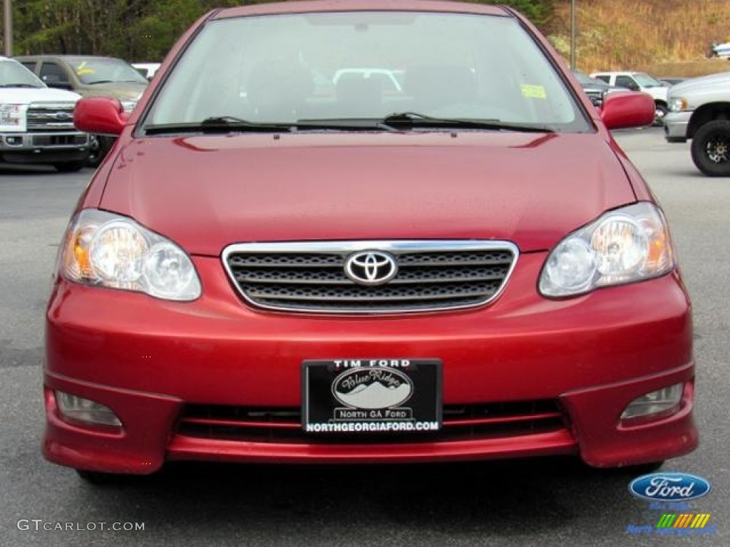 2007 Corolla S - Impulse Red Pearl / Dark Charcoal photo #8