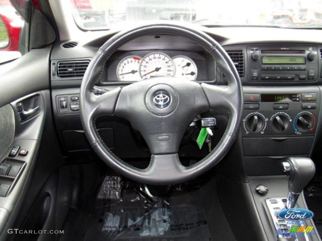 2007 Corolla S - Impulse Red Pearl / Dark Charcoal photo #17