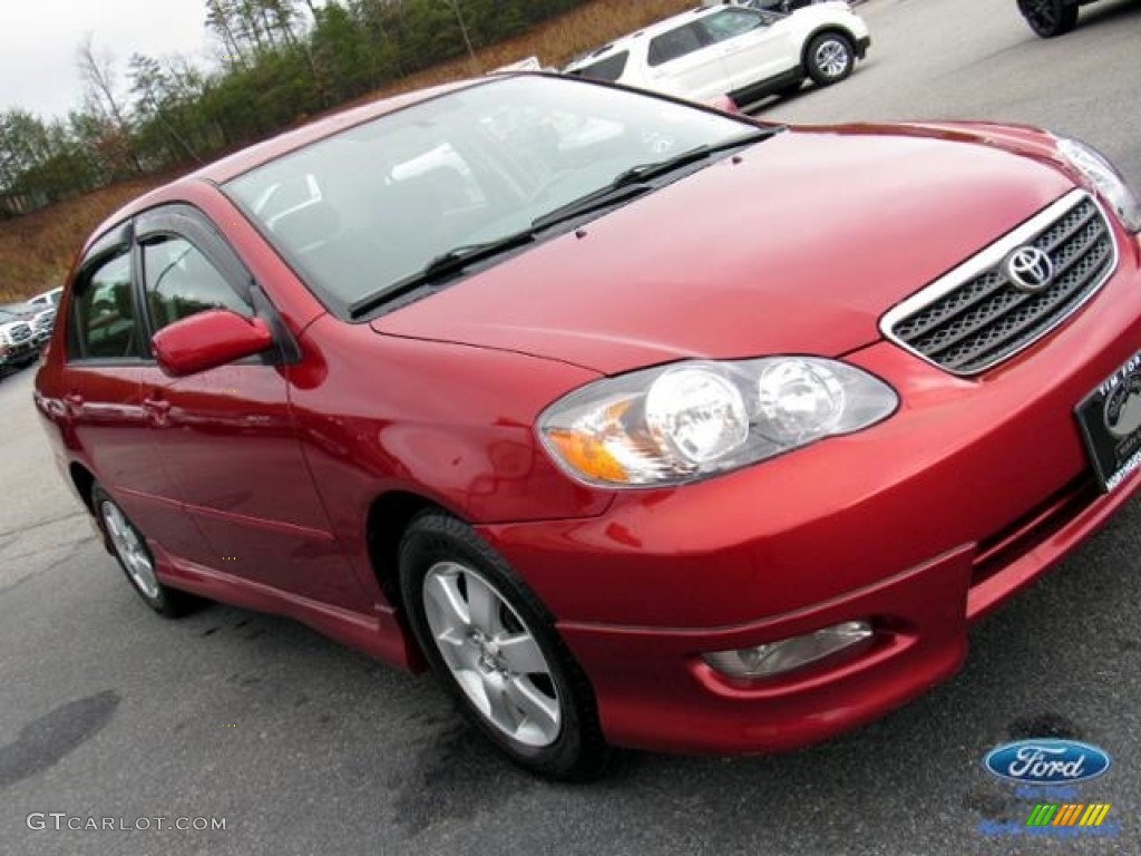 2007 Corolla S - Impulse Red Pearl / Dark Charcoal photo #33