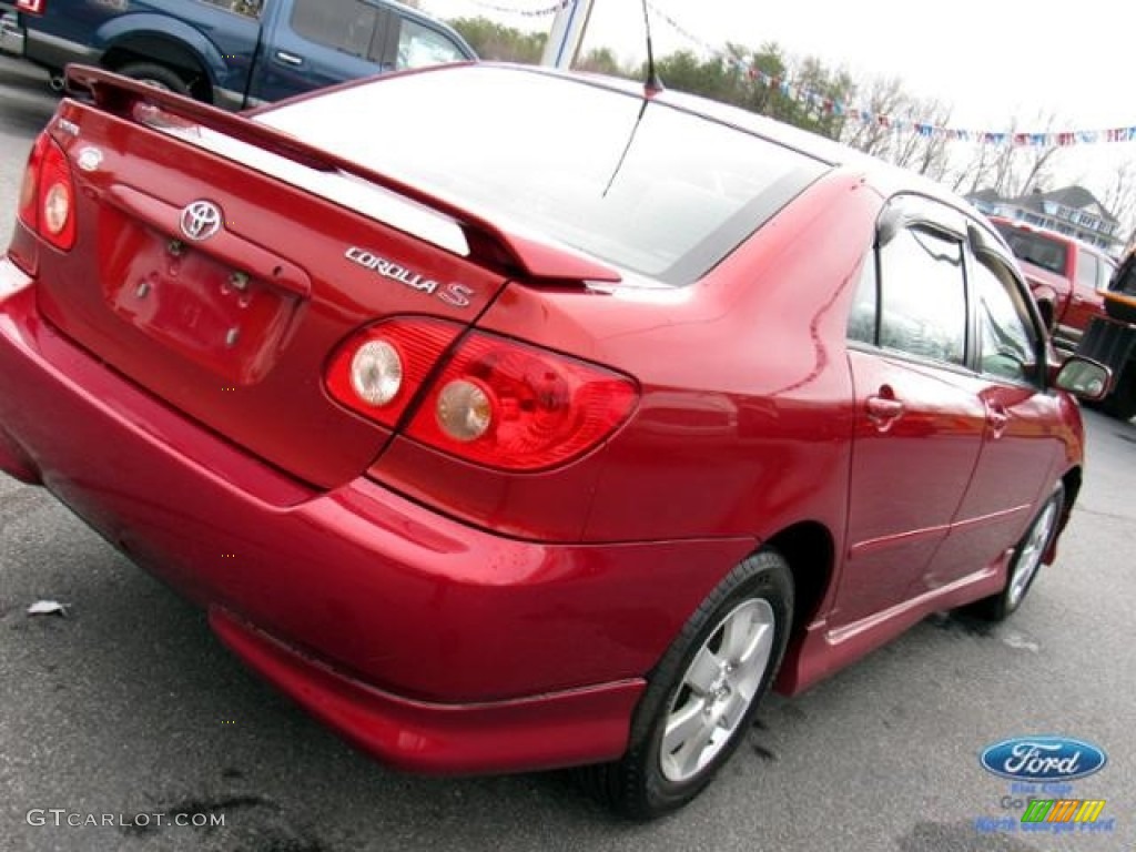 2007 Corolla S - Impulse Red Pearl / Dark Charcoal photo #34