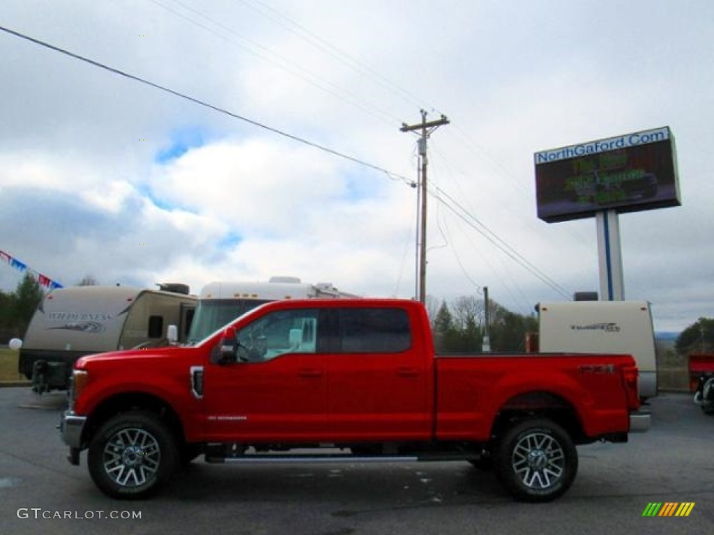 2017 F250 Super Duty Lariat Crew Cab 4x4 - Race Red / Black photo #2