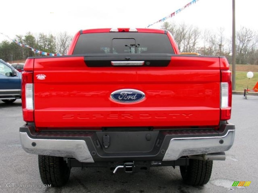 2017 F250 Super Duty Lariat Crew Cab 4x4 - Race Red / Black photo #4
