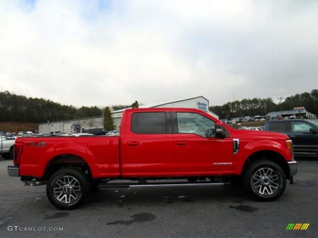 2017 F250 Super Duty Lariat Crew Cab 4x4 - Race Red / Black photo #6