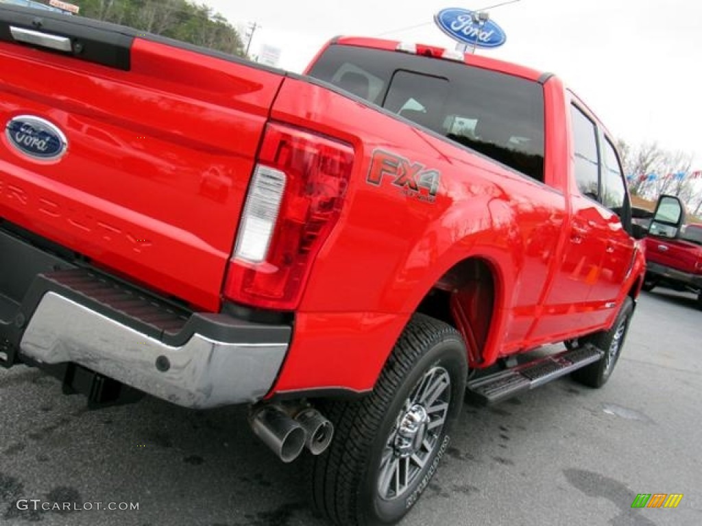 2017 F250 Super Duty Lariat Crew Cab 4x4 - Race Red / Black photo #36