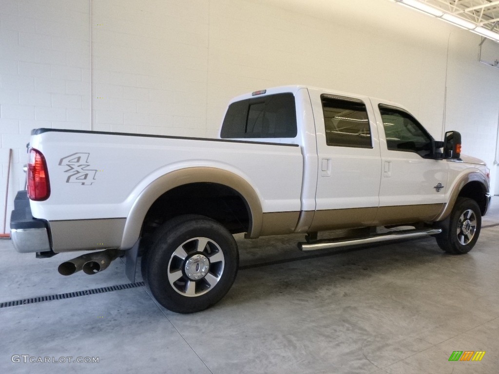 2014 F350 Super Duty Lariat Crew Cab 4x4 - Oxford White / Adobe photo #2