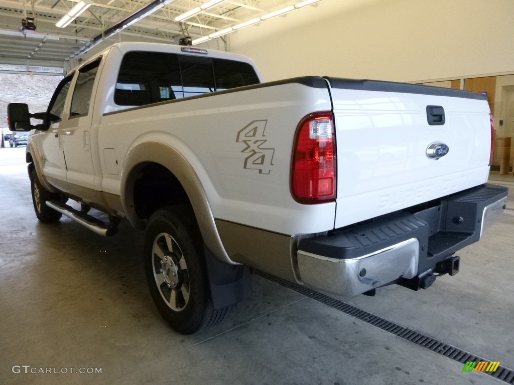 2014 F350 Super Duty Lariat Crew Cab 4x4 - Oxford White / Adobe photo #3