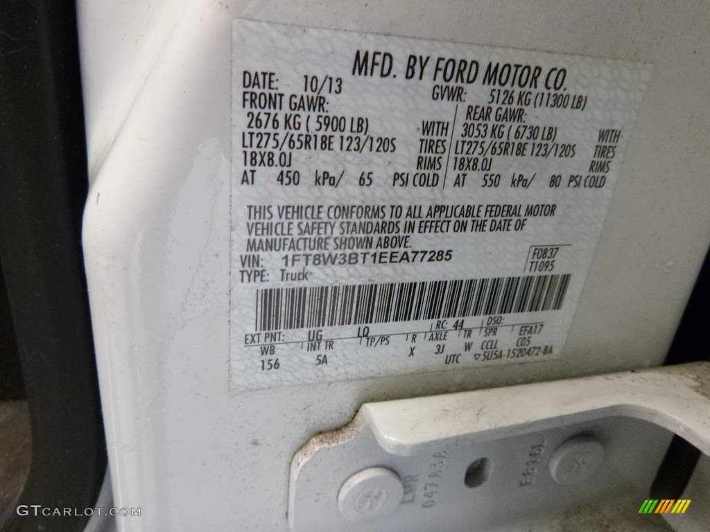 2014 F350 Super Duty Lariat Crew Cab 4x4 - Oxford White / Adobe photo #11