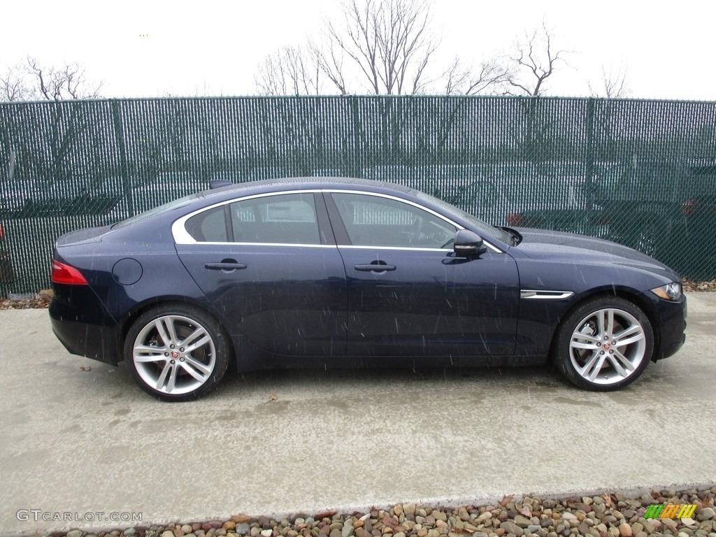 2017 XE 35t Prestige AWD - Dark Sapphire Blue / Jet photo #2