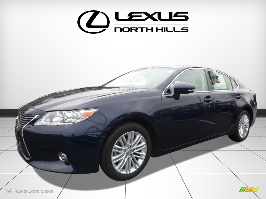 2014 ES 350 - Cerulean Blue Metallic / Parchment photo #4