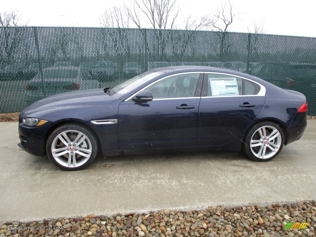 2017 XE 35t Prestige AWD - Dark Sapphire Blue / Jet photo #9
