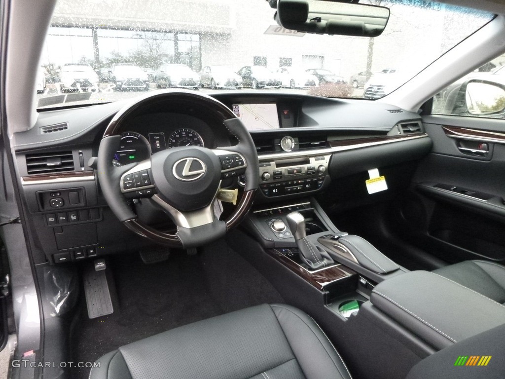 Black Interior 2017 Lexus ES 300h Hybrid Photo #118342861