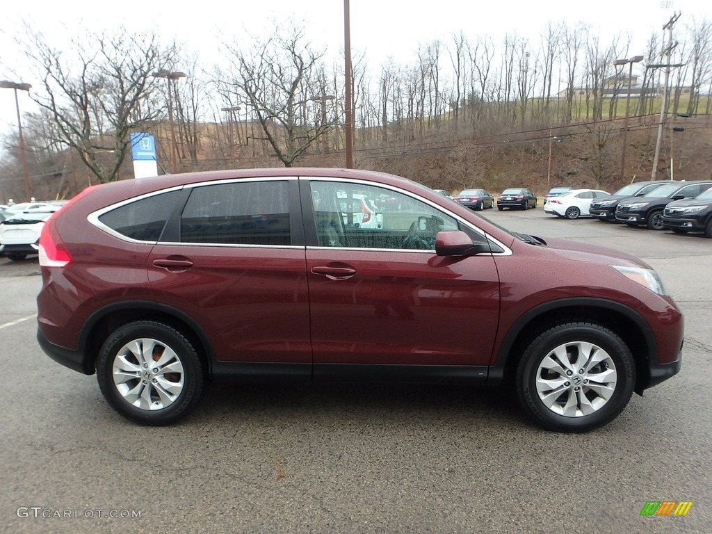 2012 CR-V EX 4WD - Basque Red Pearl II / Gray photo #7