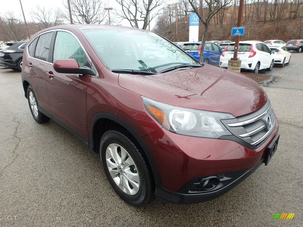 2012 CR-V EX 4WD - Basque Red Pearl II / Gray photo #8