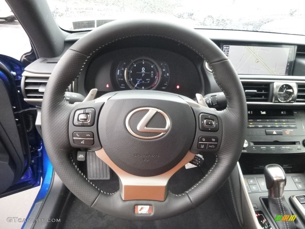 2017 Lexus IS 300 AWD F Sport Black Steering Wheel Photo #118344436