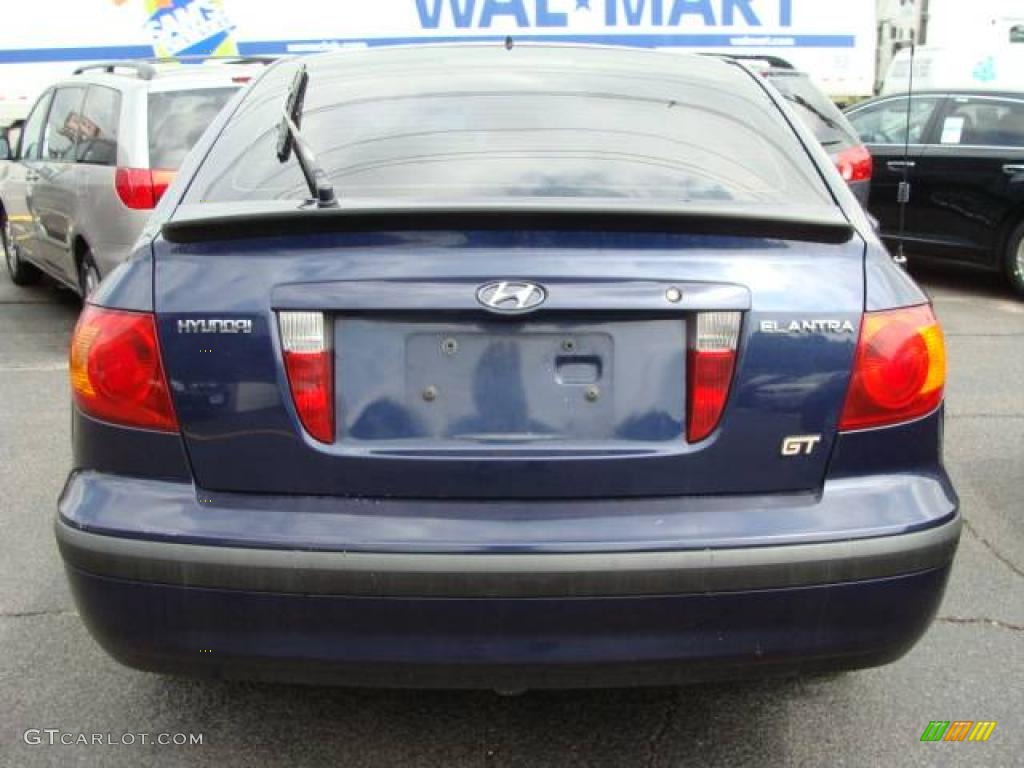 2002 Elantra GT Hatchback - Carbon Blue / Dark Gray photo #4
