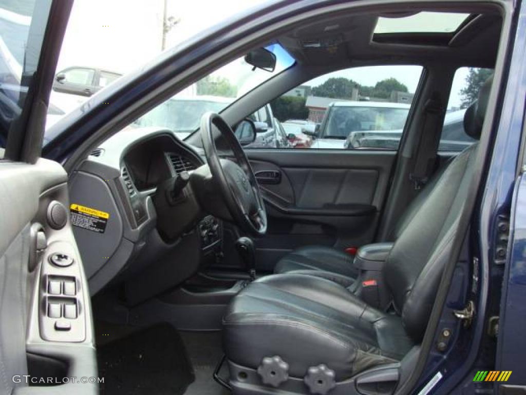 2002 Elantra GT Hatchback - Carbon Blue / Dark Gray photo #7
