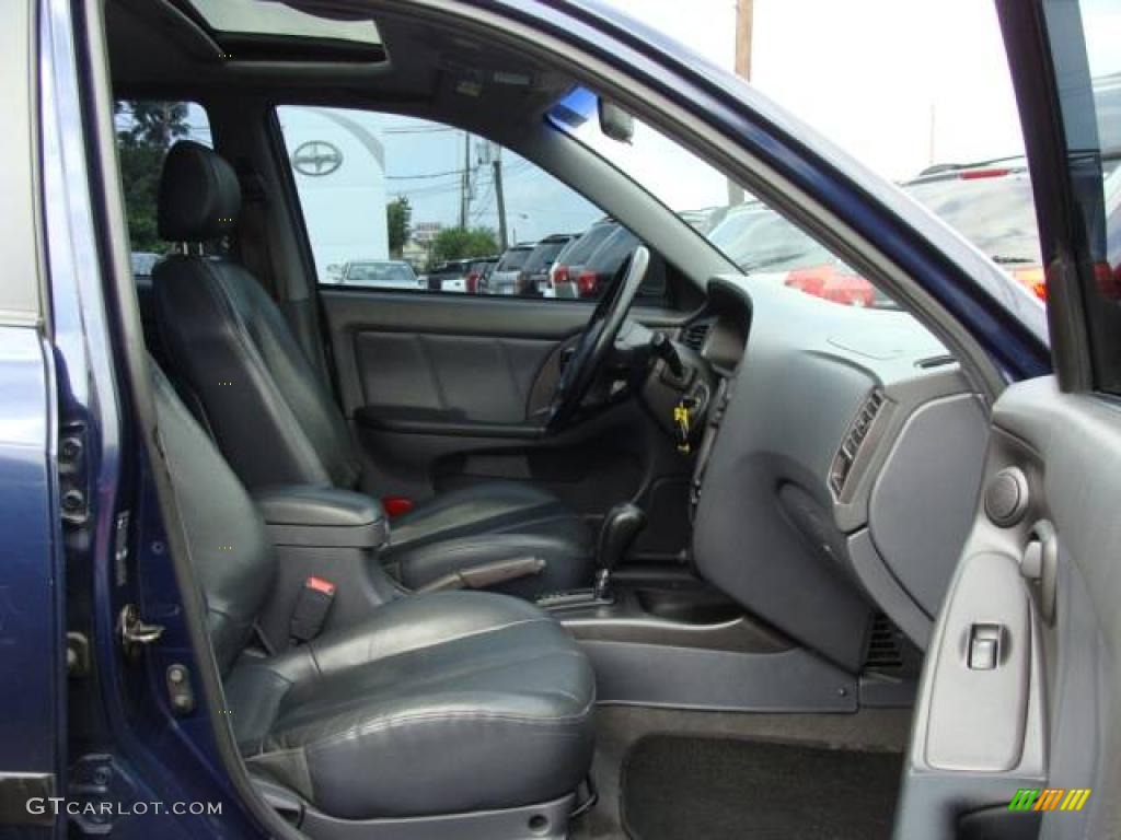 2002 Elantra GT Hatchback - Carbon Blue / Dark Gray photo #8