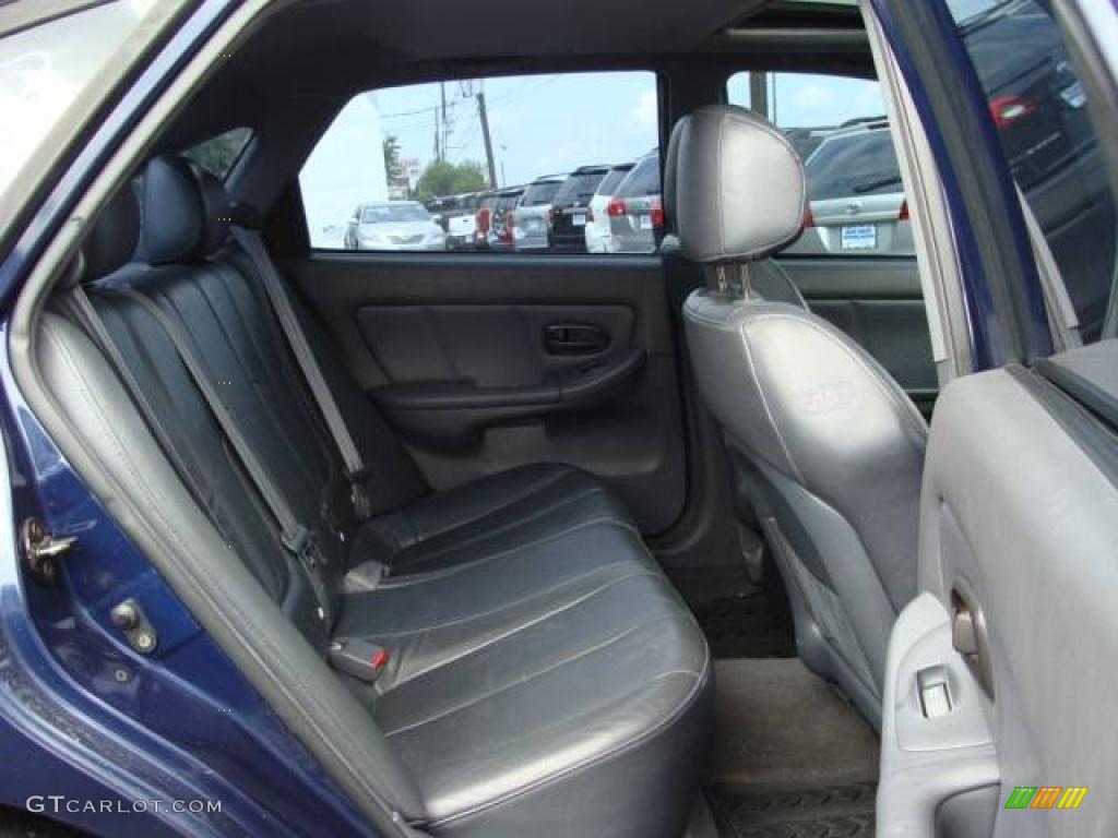 2002 Elantra GT Hatchback - Carbon Blue / Dark Gray photo #12