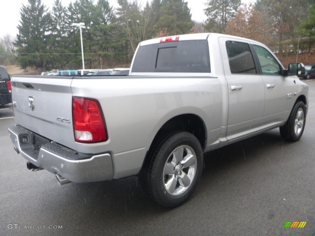 2017 1500 Big Horn Crew Cab 4x4 - Bright Silver Metallic / Black/Diesel Gray photo #8