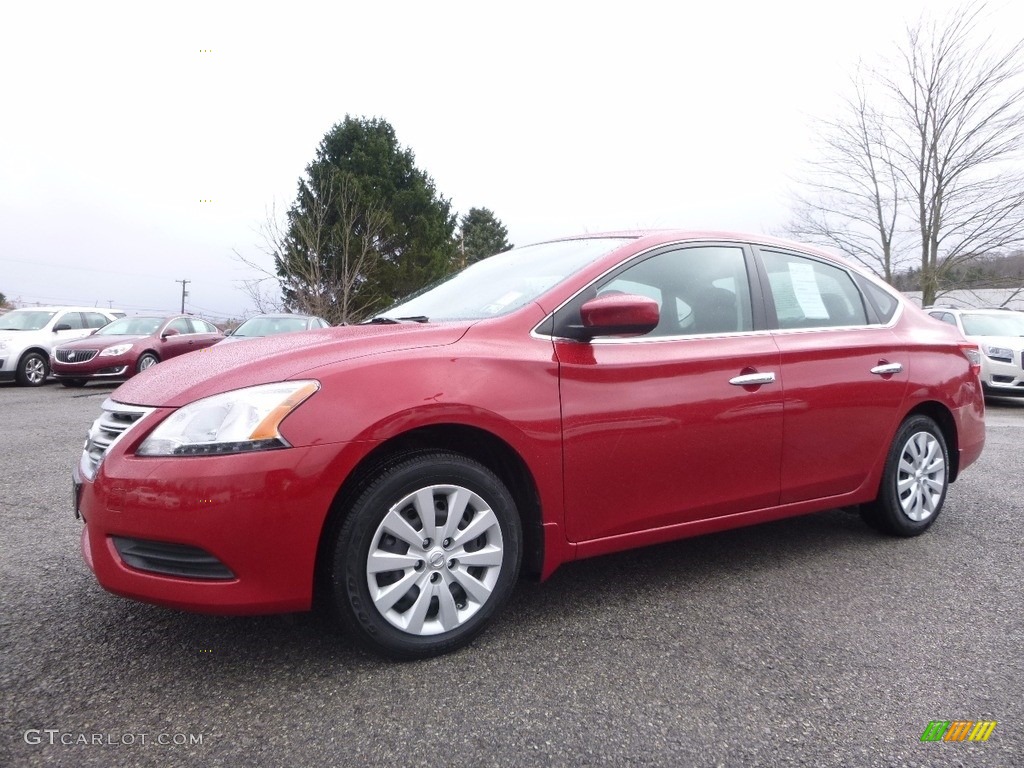 2013 Sentra SV - Red Brick / Charcoal photo #1