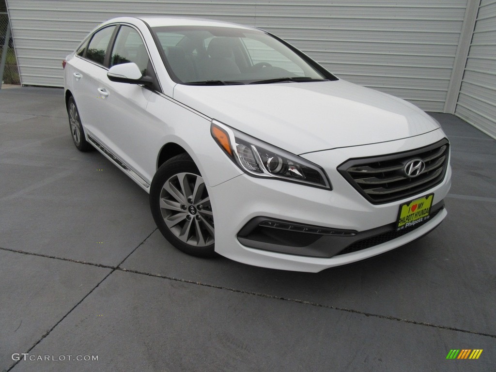 2017 Sonata Sport - Quartz White Pearl / Gray photo #1