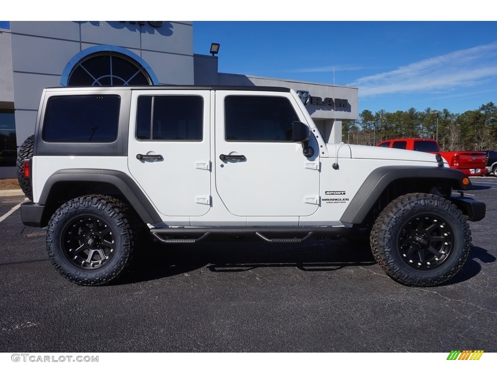 2017 Wrangler Unlimited Sport 4x4 - Bright White / Black photo #8