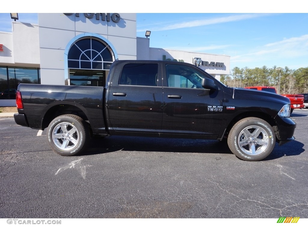 2017 1500 Express Crew Cab 4x4 - Brilliant Black Crystal Pearl / Black/Diesel Gray photo #8