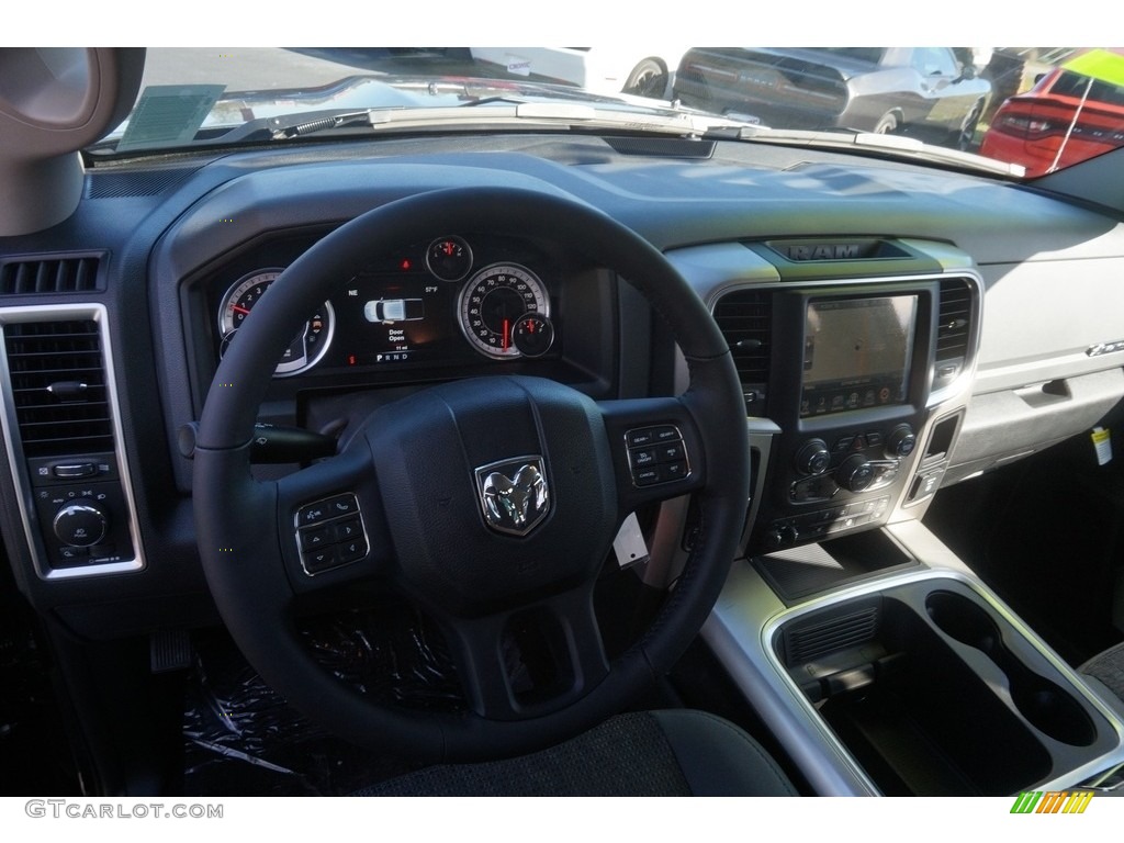 2017 1500 Big Horn Crew Cab 4x4 - Brilliant Black Crystal Pearl / Black/Diesel Gray photo #10
