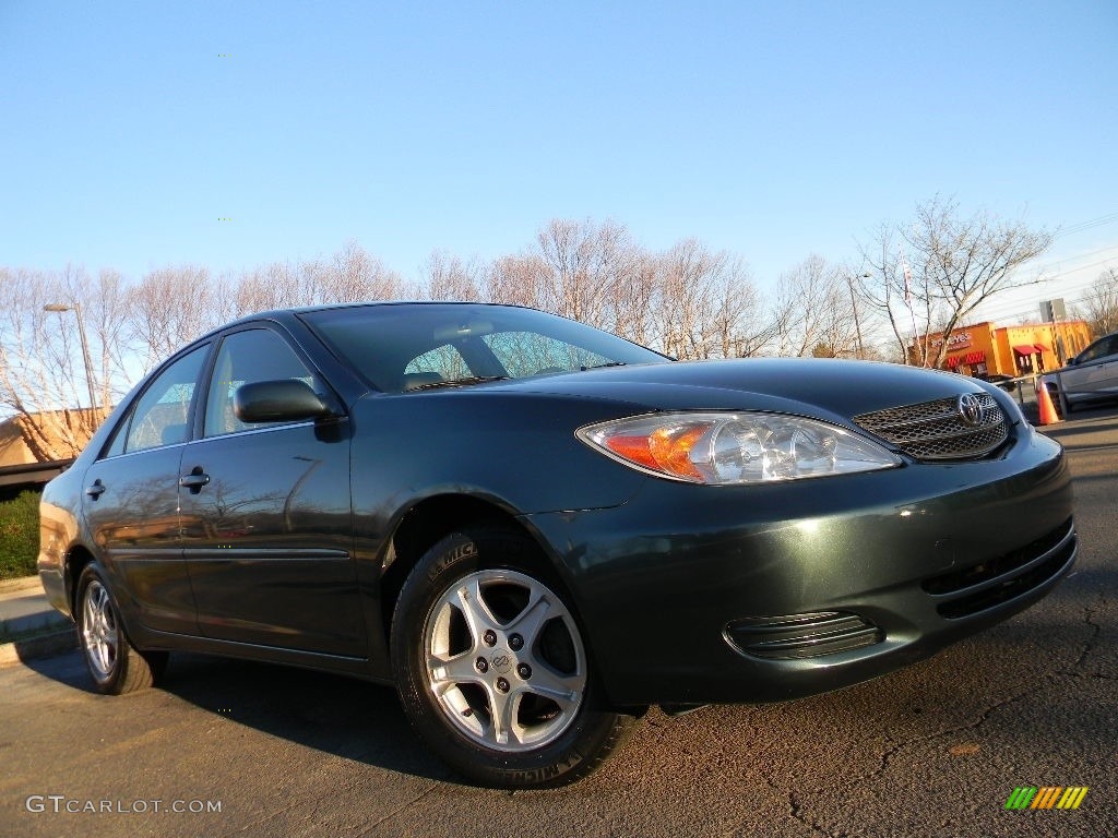 2002 Camry SE - Aspen Green Pearl / Dark Charcoal photo #2
