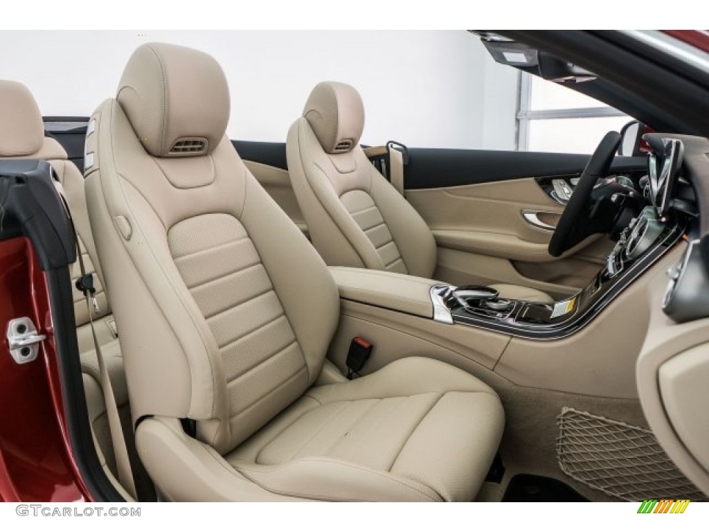 Silk Beige/Black Interior 2017 Mercedes-Benz C 300 Cabriolet Photo #118359610