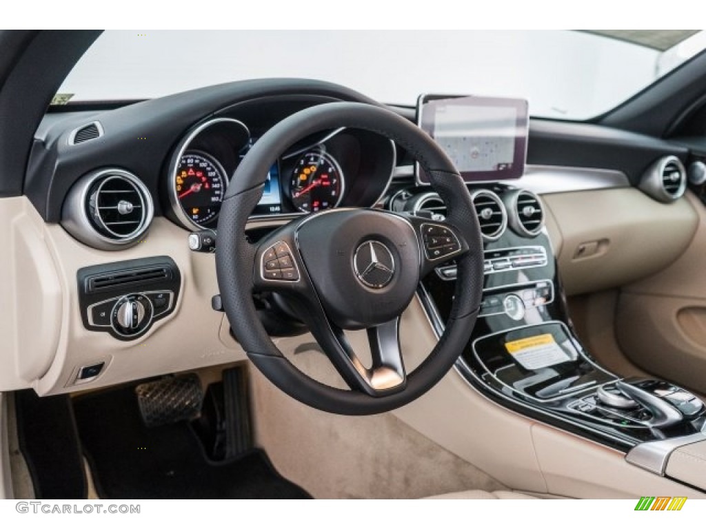 2017 Mercedes-Benz C 300 Cabriolet Silk Beige/Black Dashboard Photo #118359640