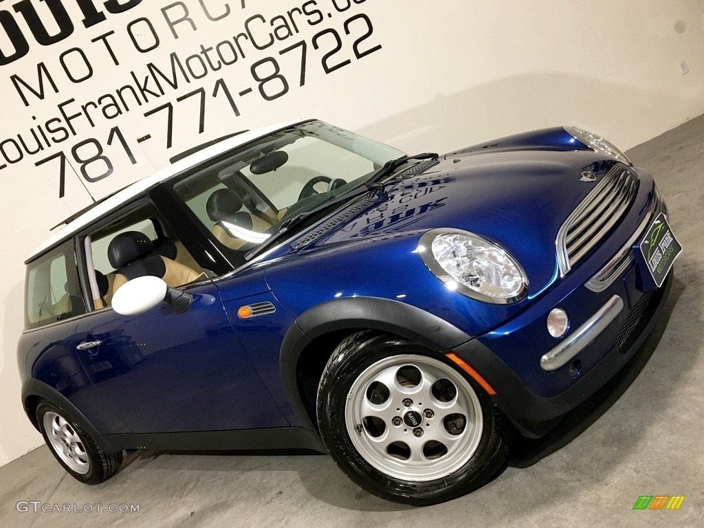 2003 Cooper Hardtop - Indi Blue Metallic / Cordoba Beige photo #2