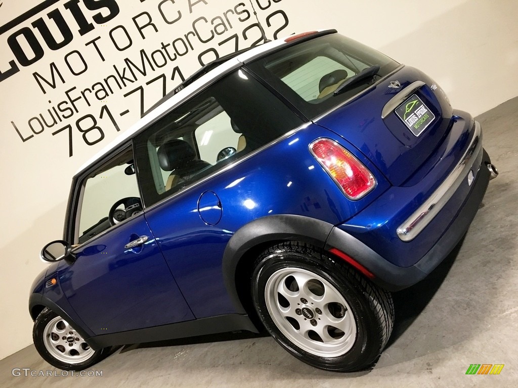 2003 Cooper Hardtop - Indi Blue Metallic / Cordoba Beige photo #3