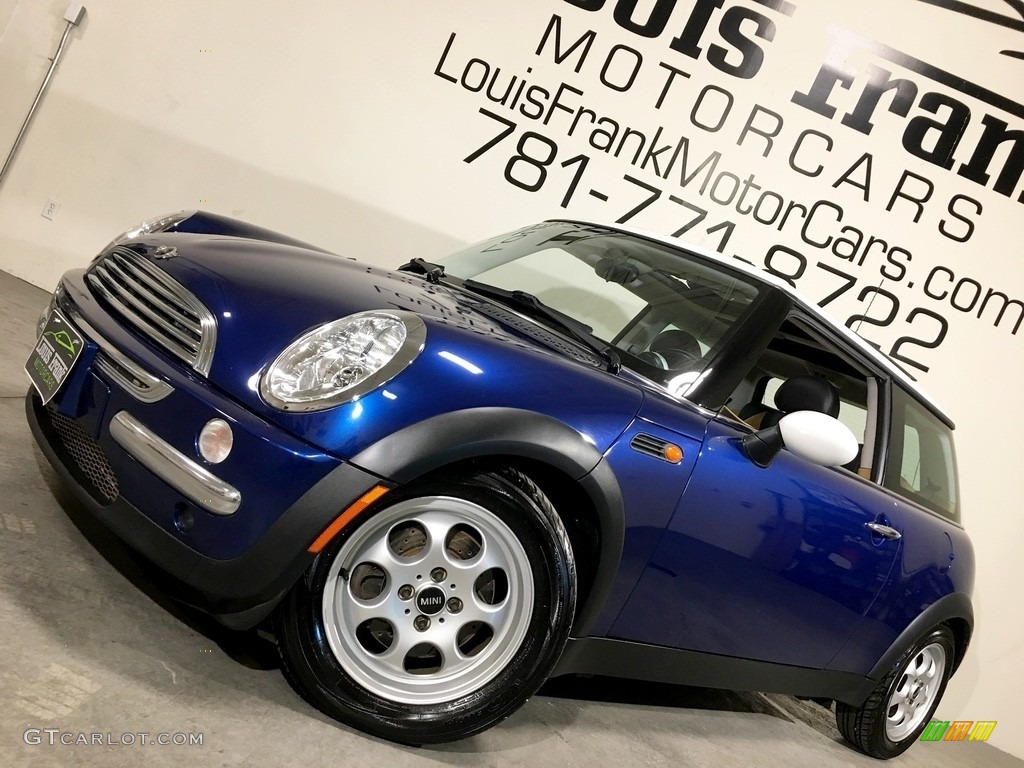 2003 Cooper Hardtop - Indi Blue Metallic / Cordoba Beige photo #4
