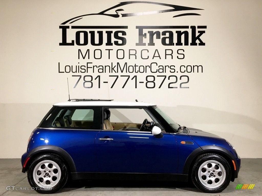 2003 Cooper Hardtop - Indi Blue Metallic / Cordoba Beige photo #6