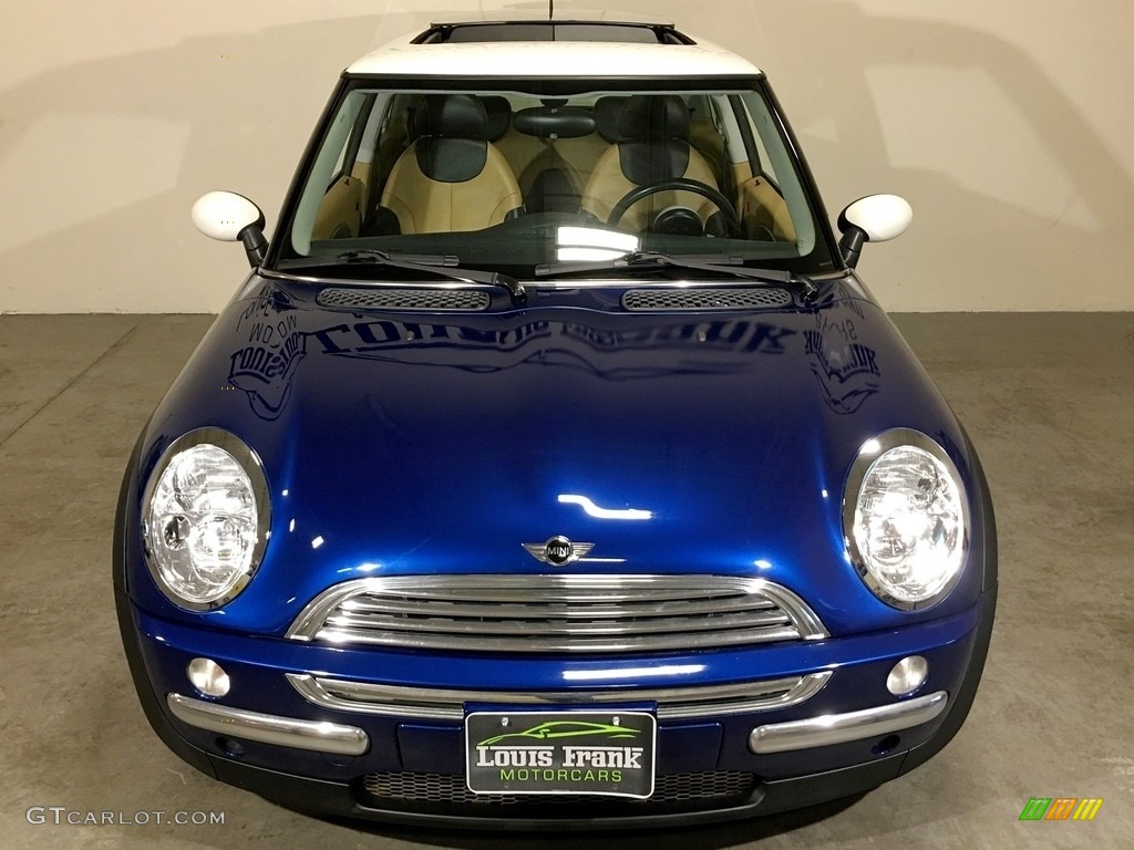 2003 Cooper Hardtop - Indi Blue Metallic / Cordoba Beige photo #7