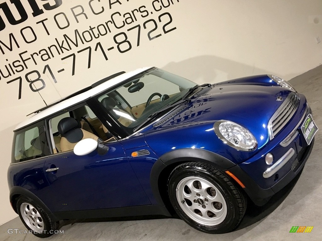 2003 Cooper Hardtop - Indi Blue Metallic / Cordoba Beige photo #15