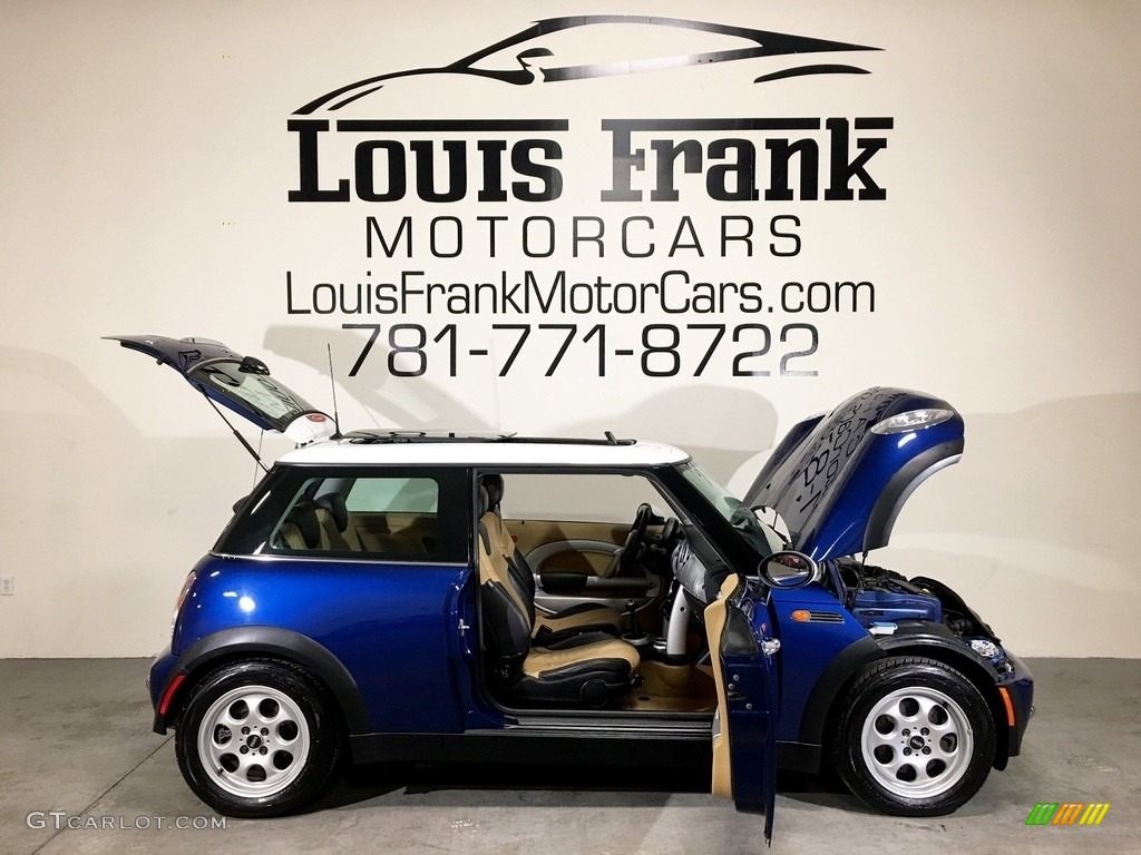2003 Cooper Hardtop - Indi Blue Metallic / Cordoba Beige photo #43