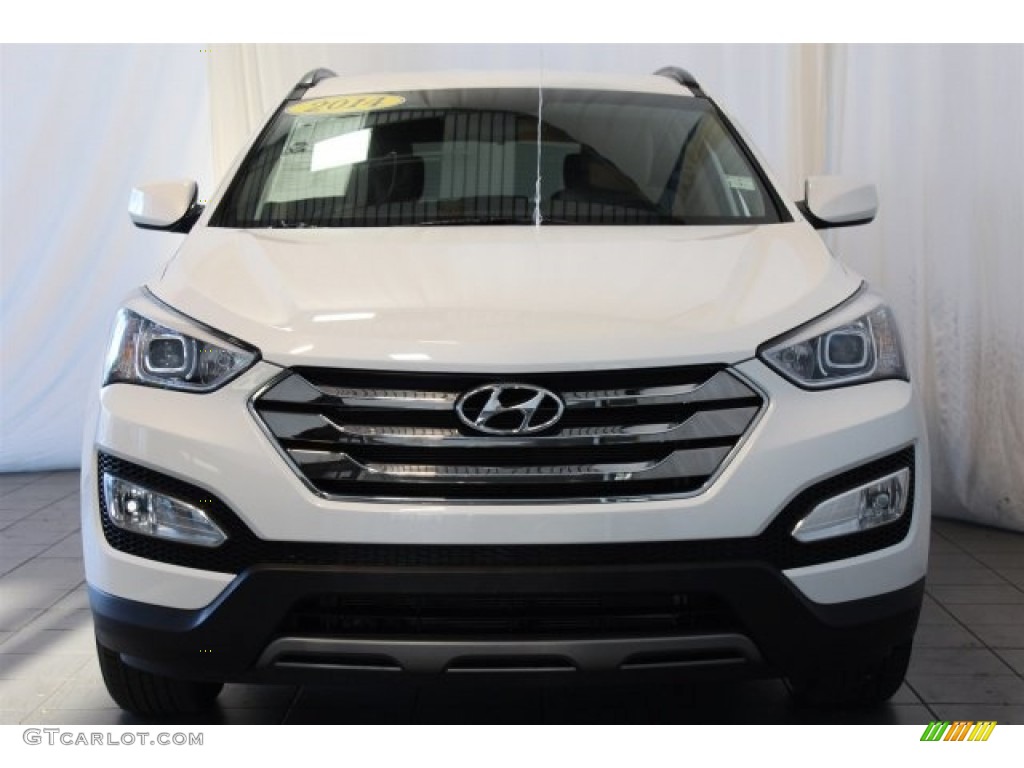 2014 Santa Fe Sport AWD - Frost White Pearl / Beige photo #4